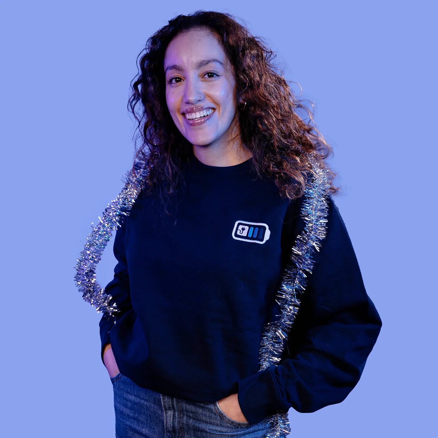 Sweat brodé - Batterie