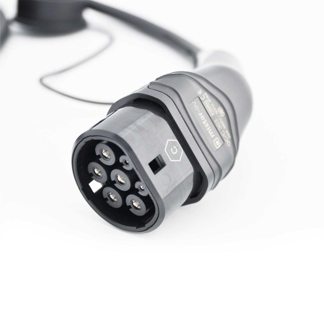 Câble De Charge Type 2 - 5 Mètres 22 KW Triphasé - Pour Voiture électrique & Hybride Rechargeable