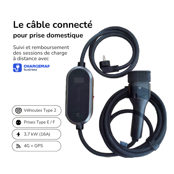 GONEO vernetztes Ladekabel für Haushaltssteckdose - 2,3kW