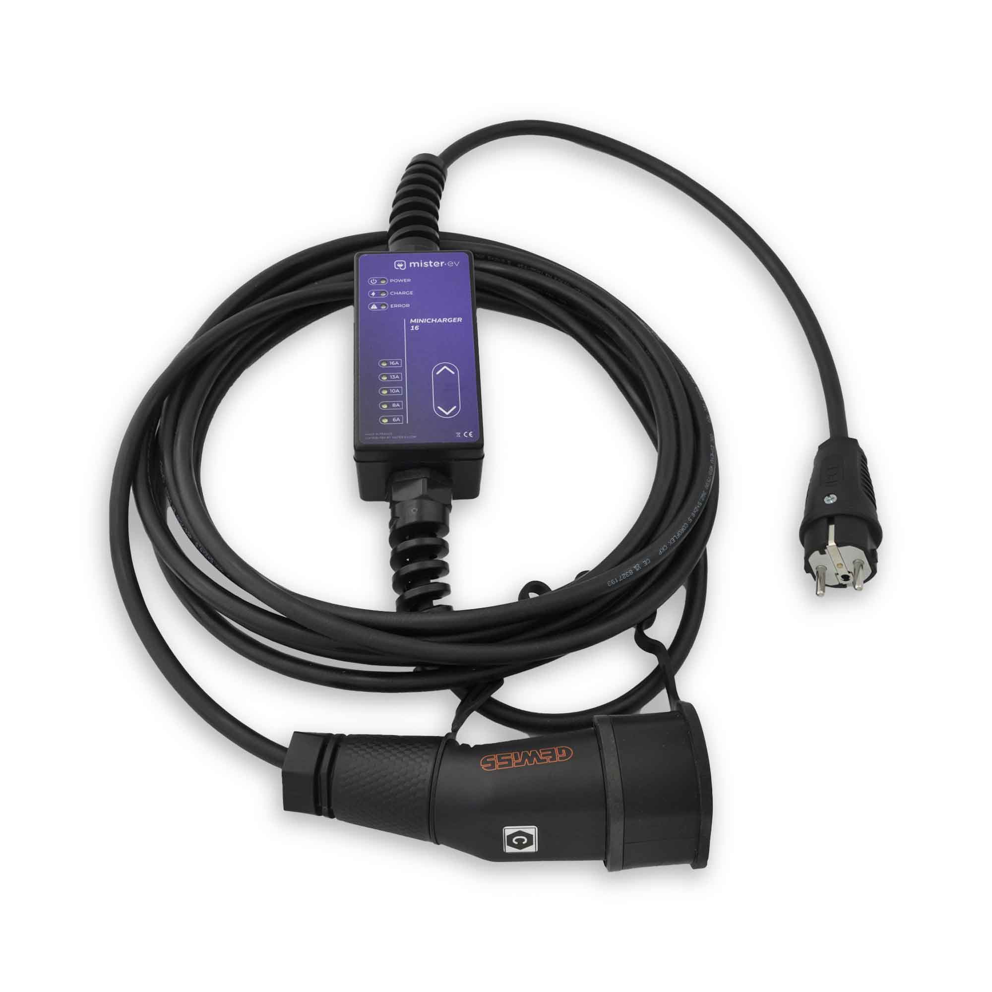 minicharger 16a type 1 prise domestique et renforcee