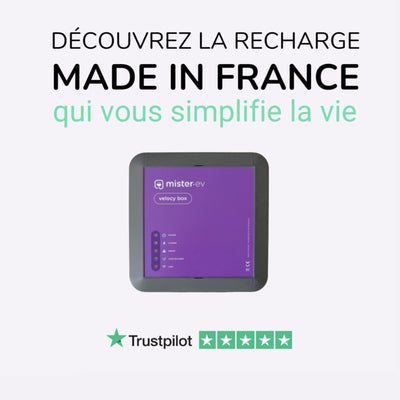 borne de recharge Velocy Box type 2 7 kw monophasée fabriquée en France