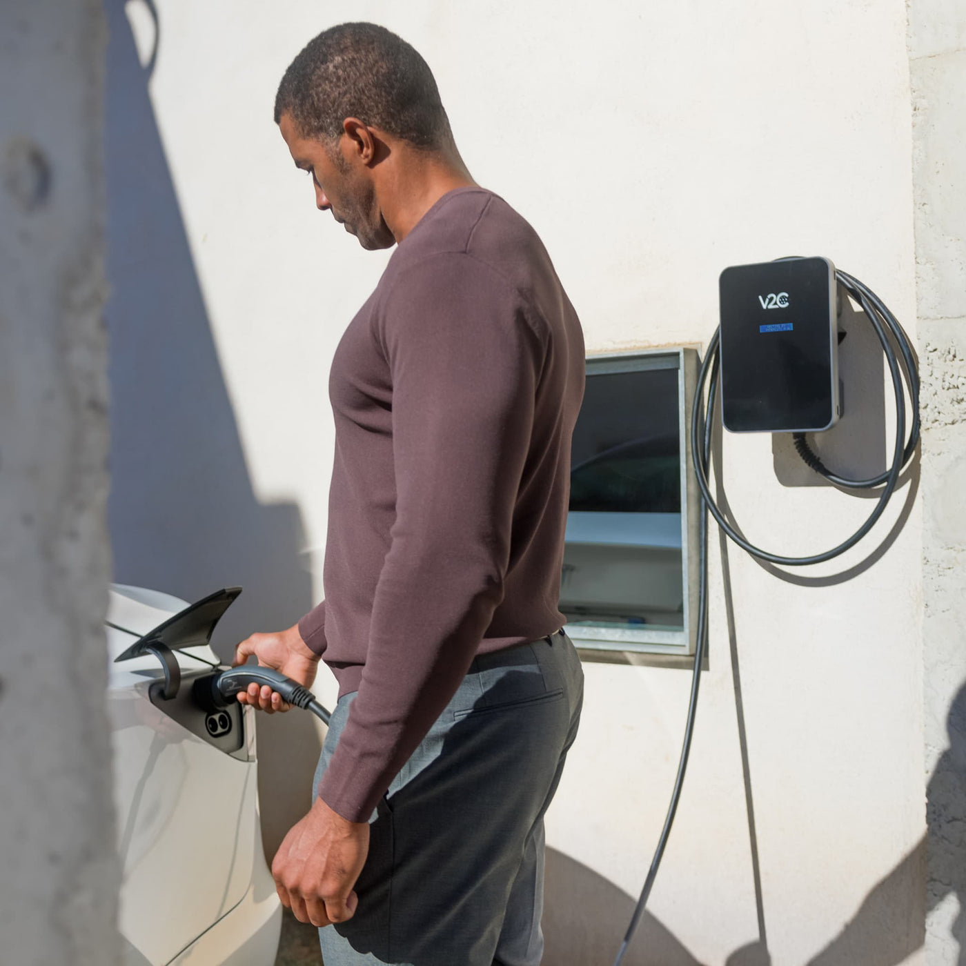 Borne de recharge Trydan V2C  Type 2S - 1,5kW à 22kW - câble 5m