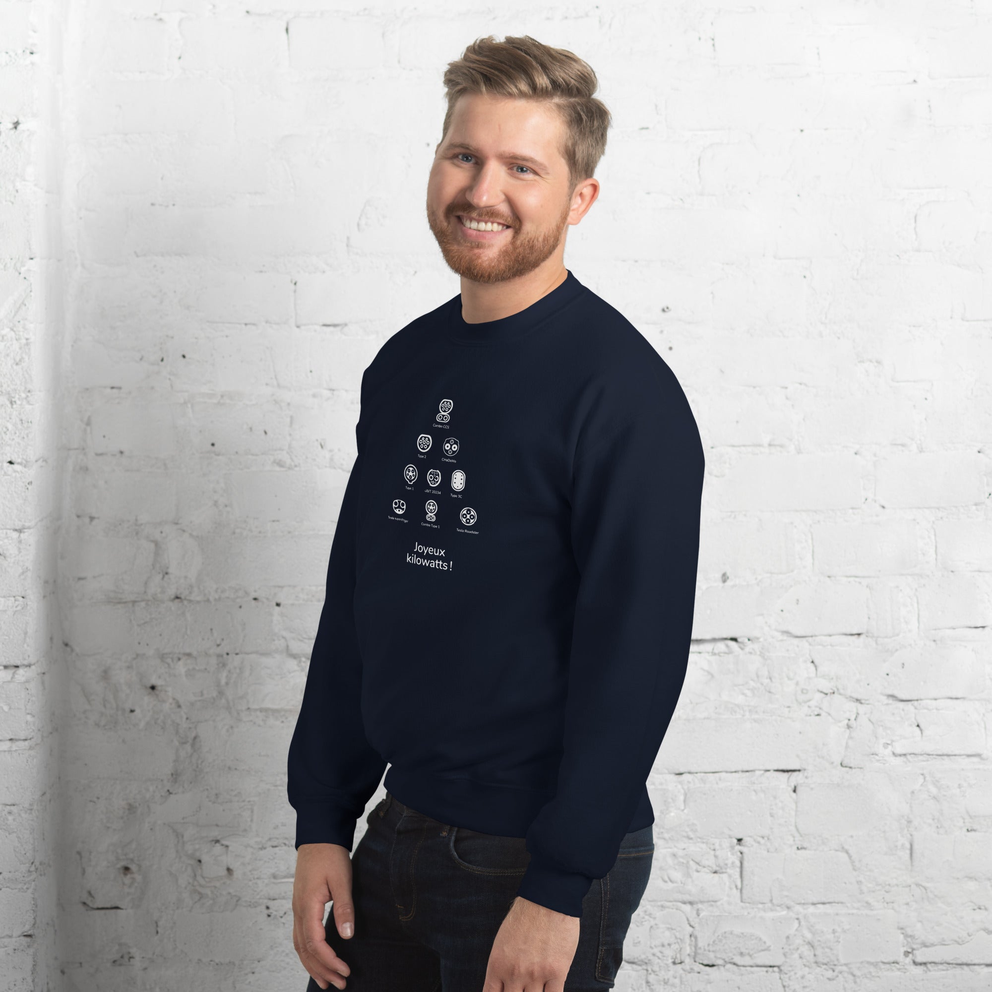 sweat noel voiture électrique homme