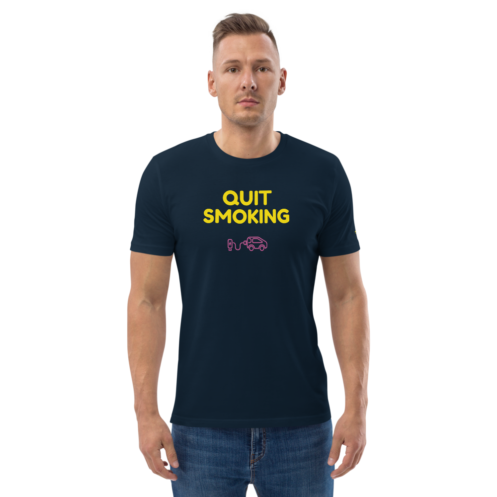 T-shirt unisexe - Quit Smoking - Bleu marine