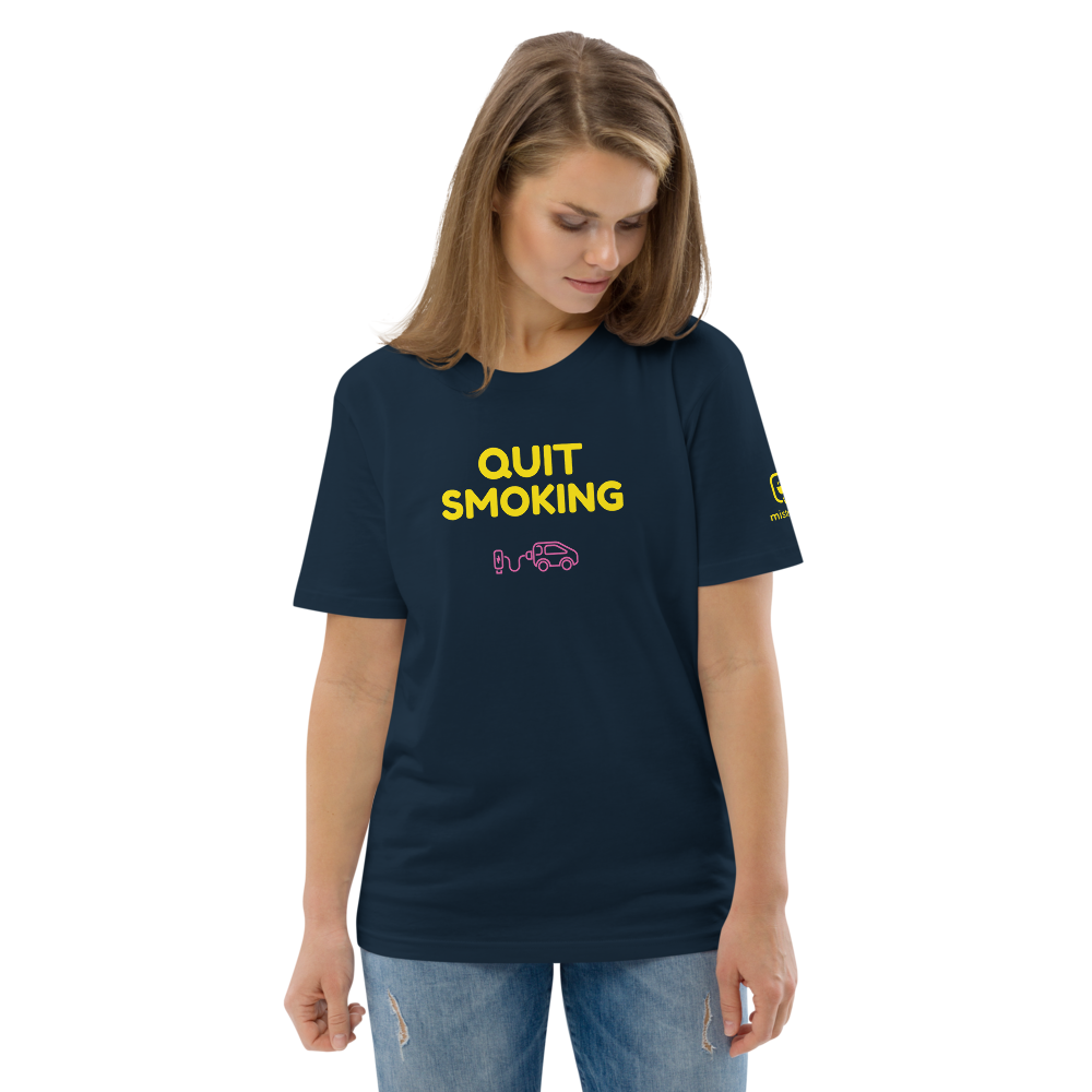 T-shirt unisexe - Quit Smoking - Bleu marine