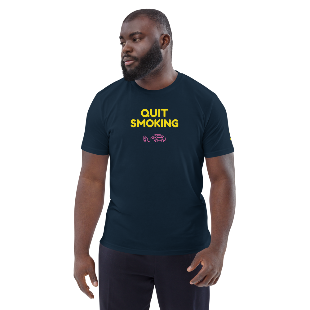 T-shirt unisexe - Quit Smoking - Bleu marine