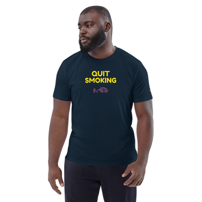 T-shirt unisexe - Quit Smoking - Bleu marine