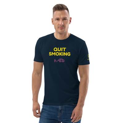 T-shirt unisexe - Quit Smoking - Bleu marine