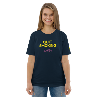 T-shirt unisexe - Quit Smoking - Bleu marine