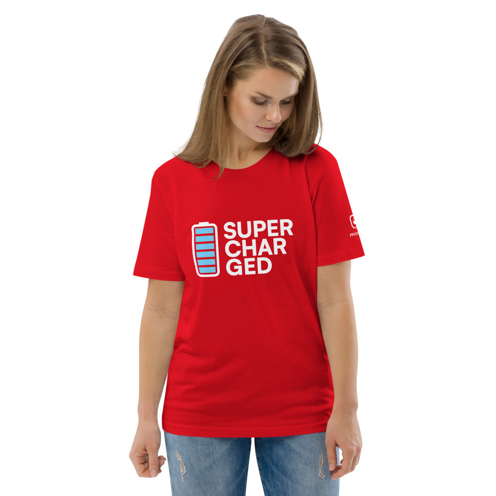 t-shirt femme rouge supercharged