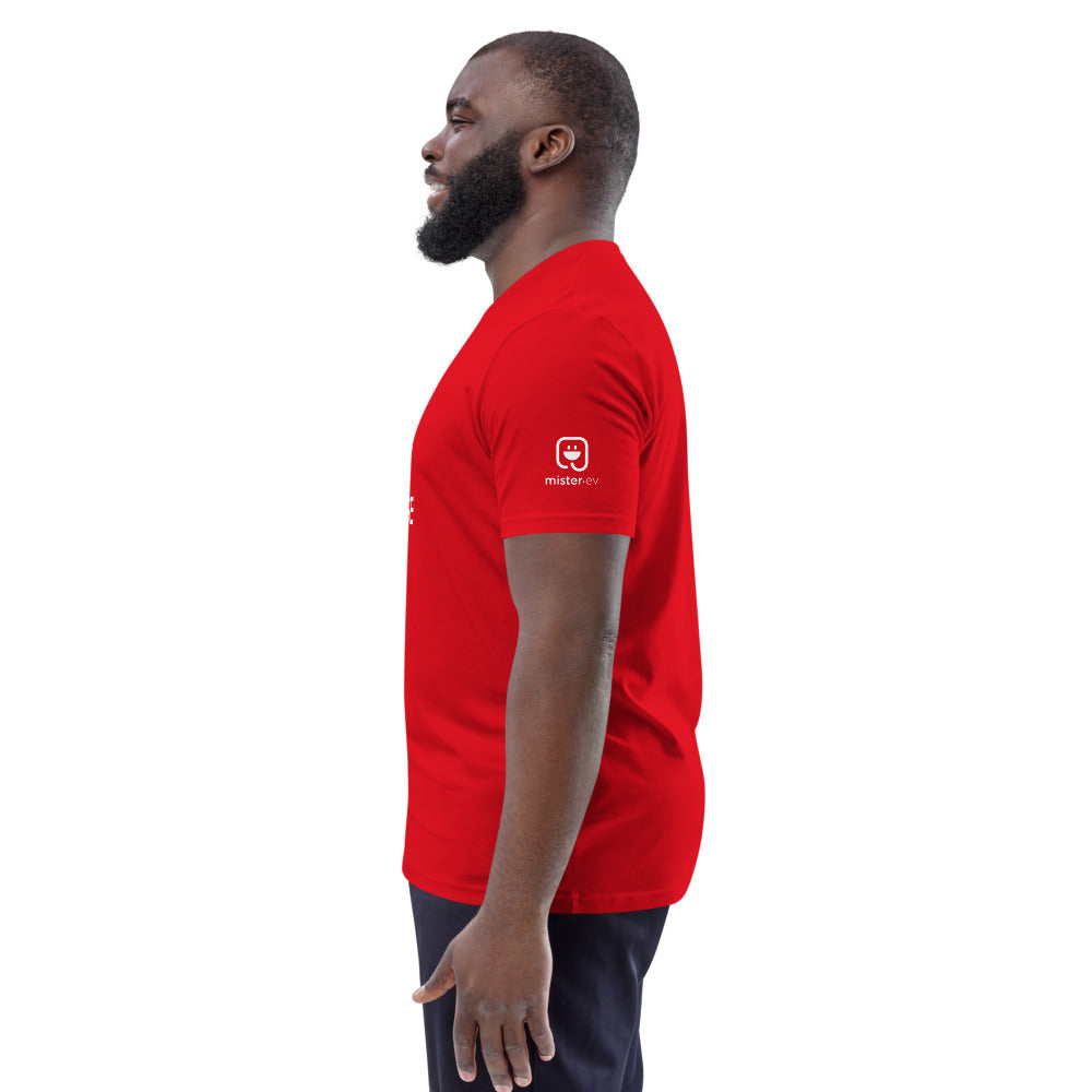 T-shirt unisexe - Keep calm and charge on - Rouge