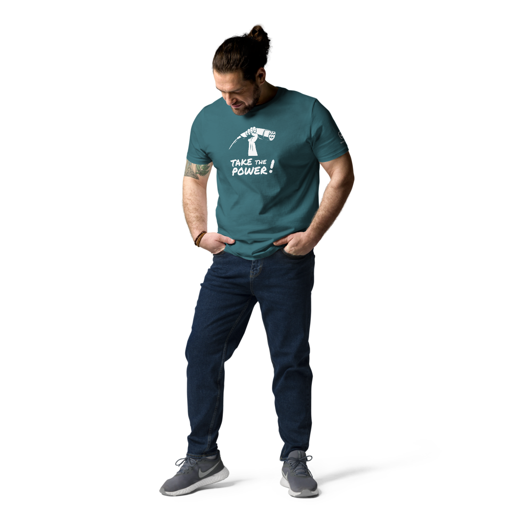 T-shirt unisexe - Take the power - Turquoise