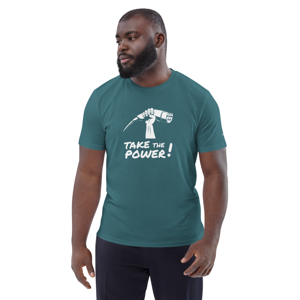 T-shirt unisexe - Take the power - Turquoise