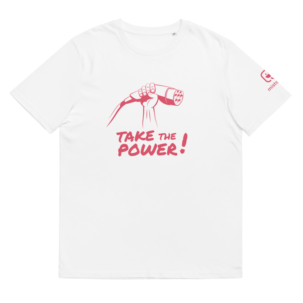t-shirt blanc take the power