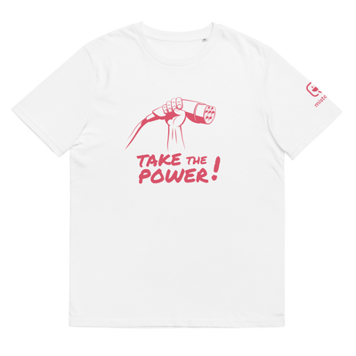 t-shirt blanc take the power