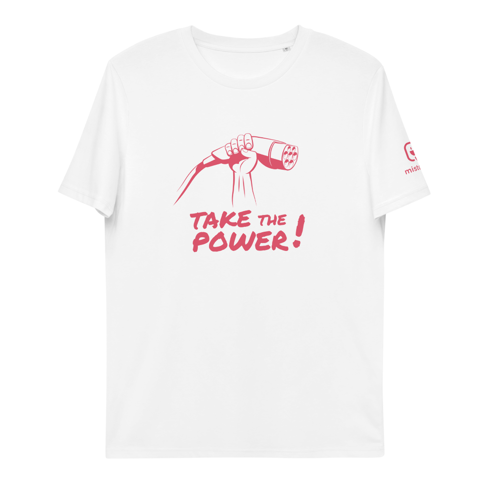 Nimm das Power-T-Shirt in Weiß - Unisex