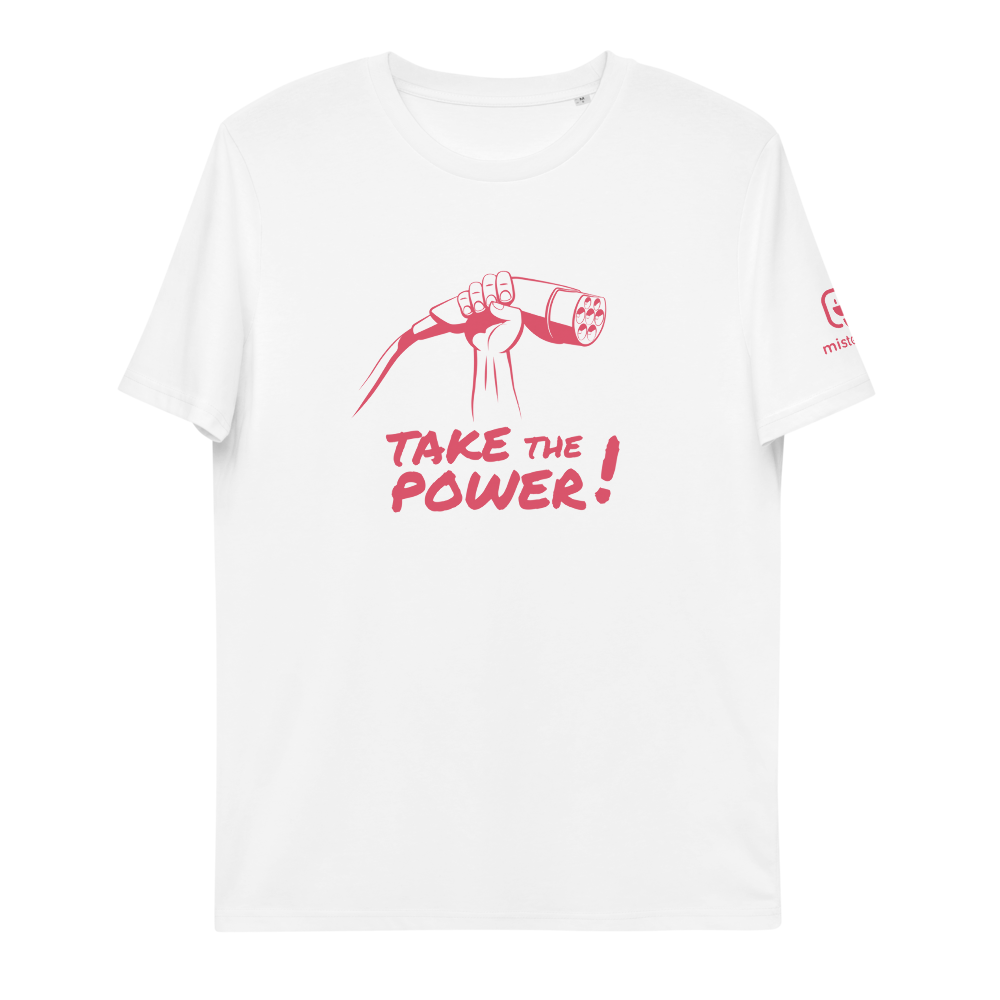 T-shirt blanc Take the power - unisexe