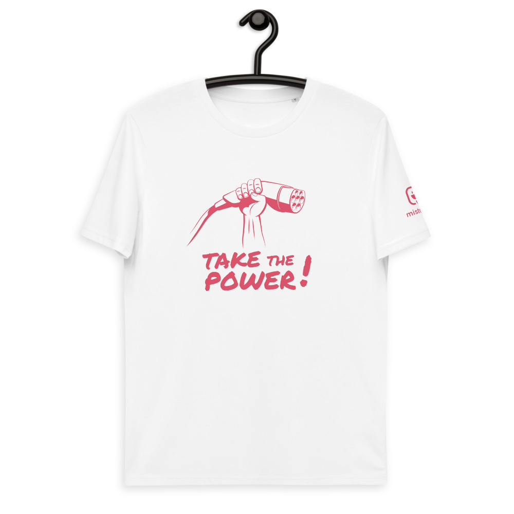 T-shirt blanc Take the power - unisexe