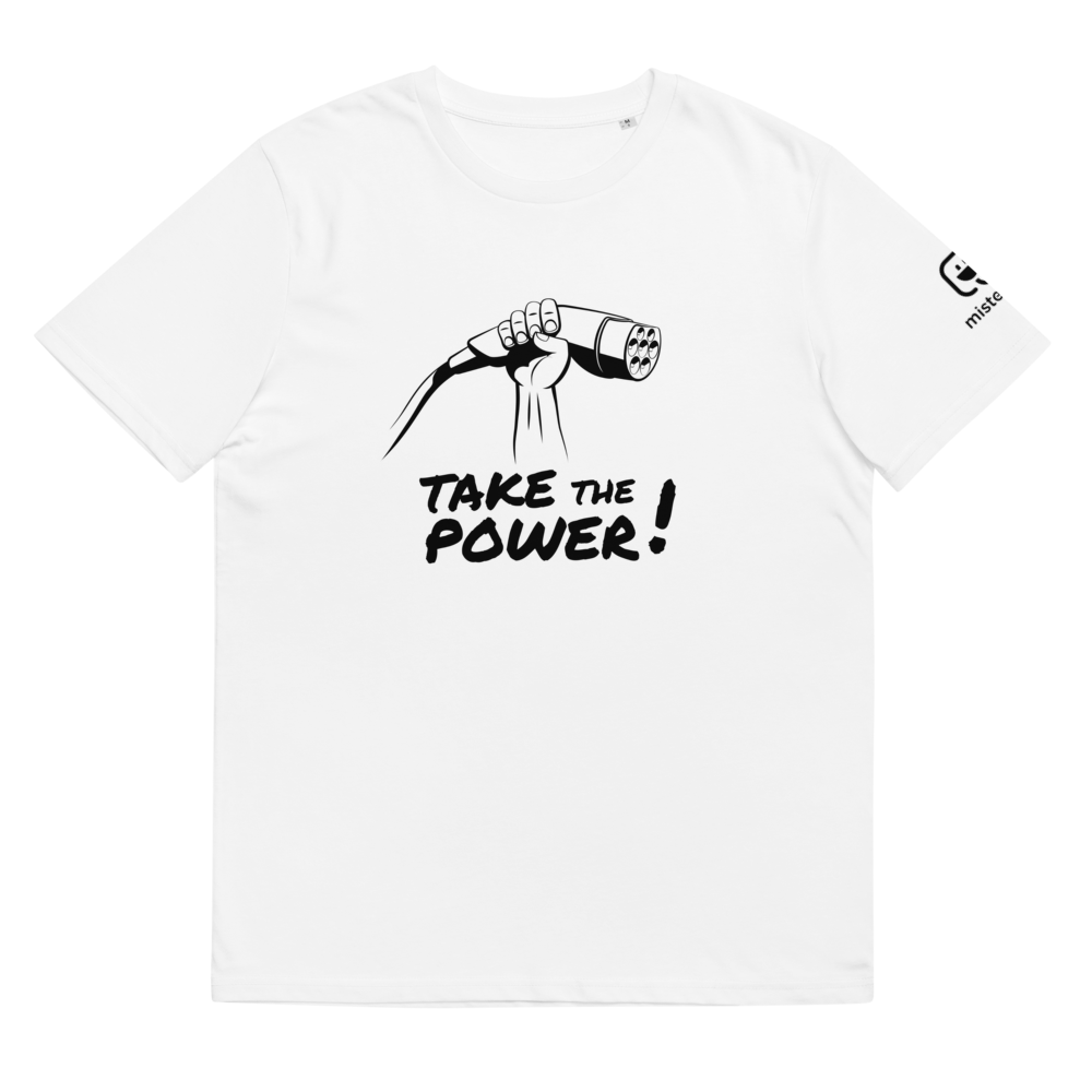T-shirt unisexe - Take the power - blanc / noir