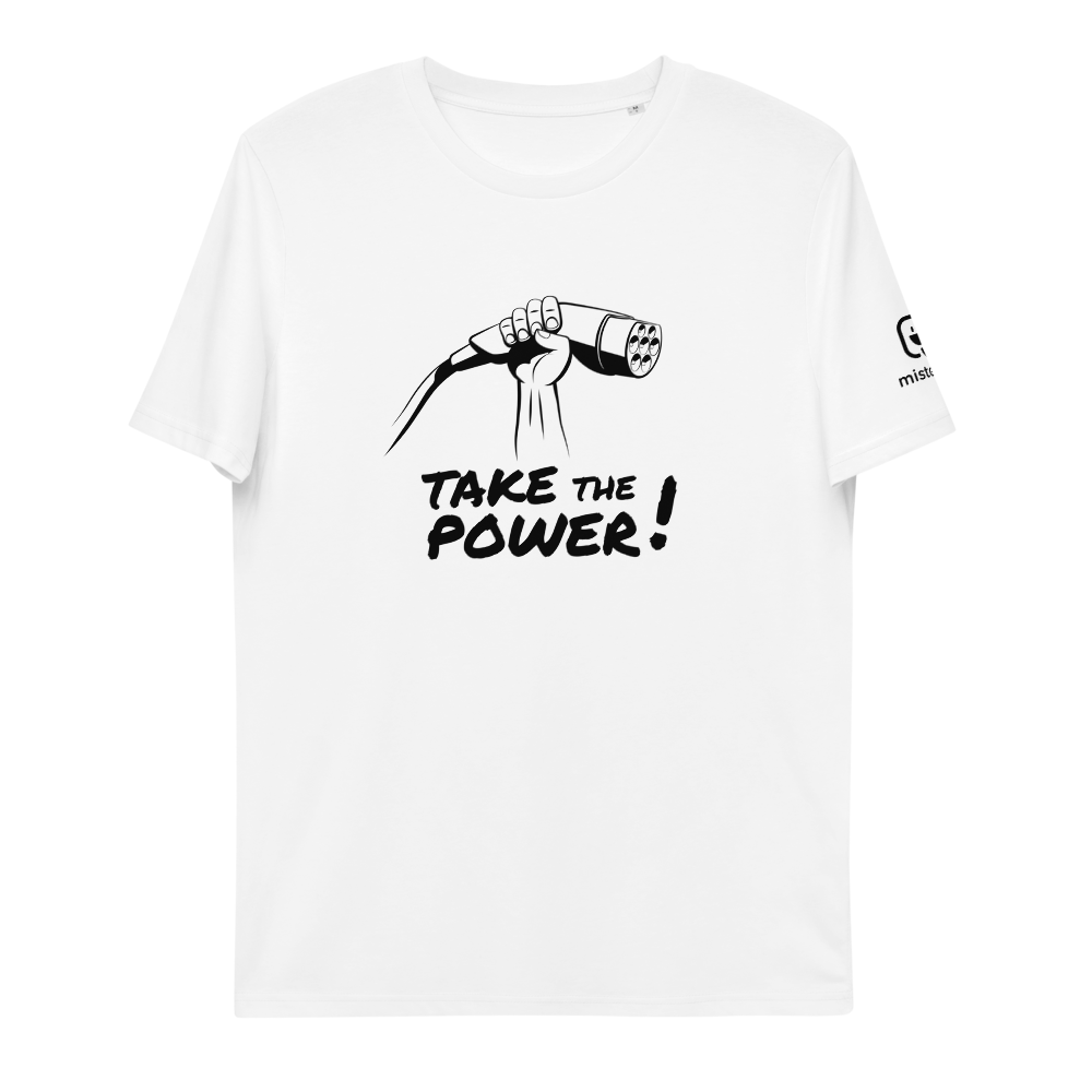 Unisex T-shirt - Take the power - white / black