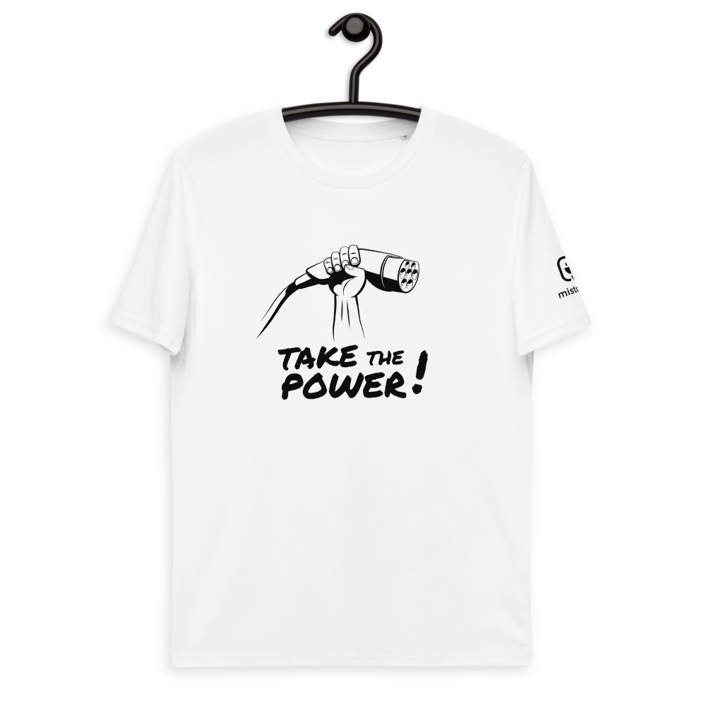 Unisex T-shirt - Take the power - white / black
