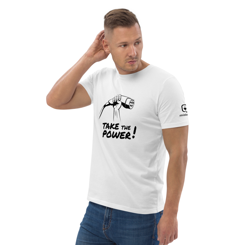 Unisex T-shirt - Take the power - white / black