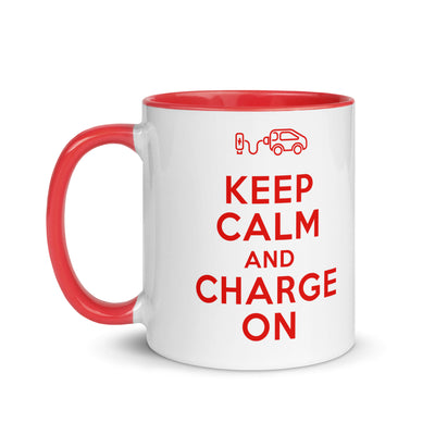 tasse voiture electrique rouge