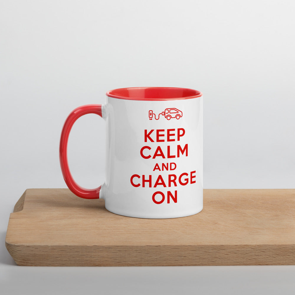 mug voiture electrique rouge